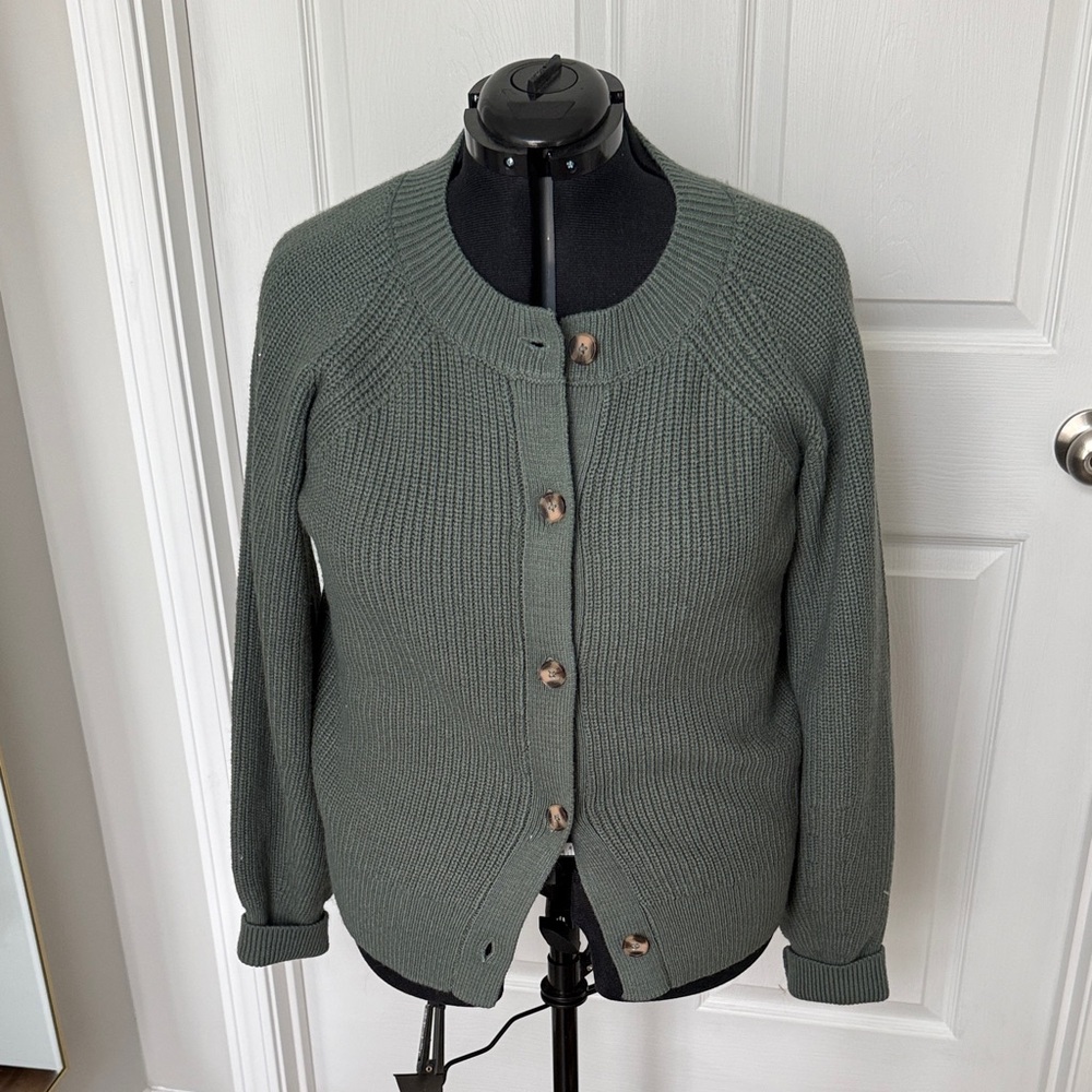 Banana Republic Olive Cardigan Sweater XL